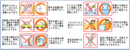 ドライアイスの取扱い注意